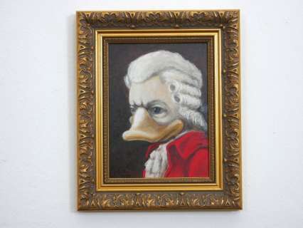 Prof. Volker Schönwart | Donald Duck - Bildnis Wolfgang Amadeus Mozart, Antonio Salieri zugeschrieben - gerahmt - (2023) | Catawiki