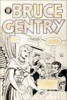Iger Shop Bruce Gentry Unpublished Cover Original Art (Superior Publishers Limited, c. 1949). An exemplary piece -