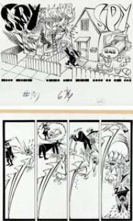 Antonio Prohias Mad #94 Spy vs. Spy Complete 1 Page Story Original Art (EC, 1965). James Bond? Man From U.N.C.L.E.? -