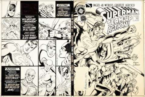 Howard Bender and Dick Giordano The Best of DC #48 Front and Back Cover Original Art (DC, 1984). A -