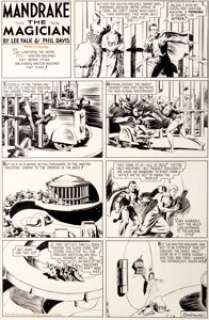 Phil Davis Mandrake the Magician Sunday Comic Strip Original Art dated 7-10-38 (King Features Syndicate, 1938). -