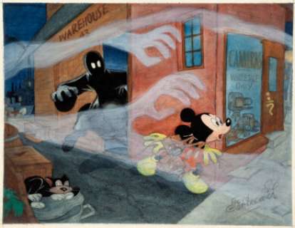 Floyd Gottfredson "Mickey Mouse Outwits the Phantom Blot" Preliminary Painting Original Art (c. - | Heritage