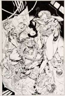 J. Scott Campbell and Alex Garner Gen 13 #3 Cover Pitt Original Art (Image, 1994). Pitt came to visit Gen 13... -