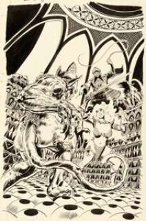 Frank Thorne Red Sonja #2 Cover Original Art (Marvel, 1977). The unmistakable art of Frank Thorne helped to -
