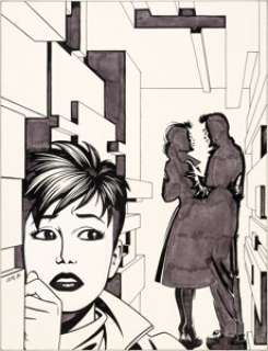 Jaime Hernandez Love and Rockets #8 Cover Original Art (Fantagraphics, 1984). Maggie sadly watches as Rand - | Heritage