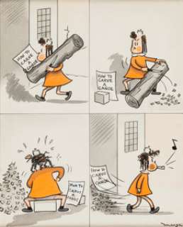 Marge Buell Little Lulu Comic Gag Panel Original Art (Saturday Evening Post, 1930s). Delightful four-panel - | Heritage