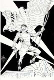 Dave Stevens Rocketeer: The Official Movie Adaptation #1 Cover Original Art (Disney, 1991). The best Stevens -