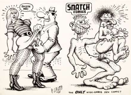 Robert Crumb Snatch Comics #1 Double Page Original Art (Apex Novelties, 1968). Guys, better put your dark - | Heritage