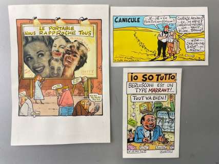 De Moor, Johan | De Moor, Johan - 3x Dessin original couleur - Je sais tout | Catawiki