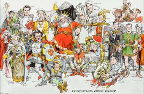 Marie Severin EC Comics Bullpen Staff Illustration Original Art (2000). Severin wonderfully captures (and - | Heritage