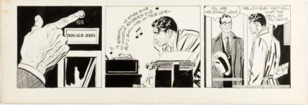 Alex Raymond | Rip Kirby, strip du 3 Octobre 1950 | Galerie 9ème Art