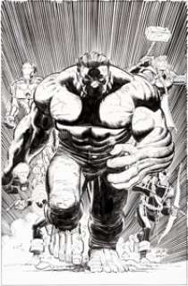 John Romita Jr. and Klaus Janson Avengers V4#7 Cover Red Hulk Original Art (Marvel, 2011)....