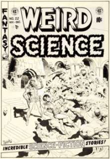 Wally Wood Weird Science #22 Cover Original Art (EC, 1953). The cover blurb promised "Incredible -