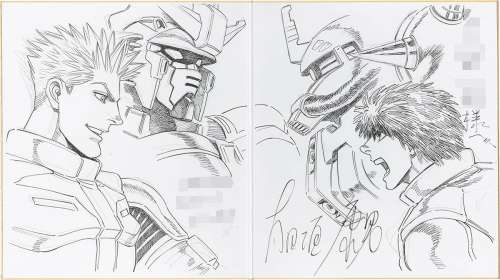 Yasuo Otagaki Hand-Drawn Shikishi "Mobile Suit Gundam Thunderbolt" | Mandarake (Big Web)