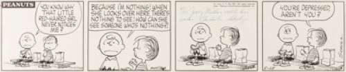 Charles Schulz Peanuts Daily Comic Strip Charlie Brown and Linus Original Art dated 5-25-64 (United Feature Syndic... | Heritage