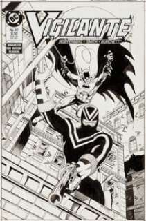 Tod Smith The Vigilante #47 Cover Original Art (DC, 1987)....