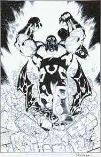  - Patrick Gleason and Mick Gray Batman and Robin #37 Splash Page 8 Original Art Group of 2 (DC, 2015).... (Total: 2 Original Art)