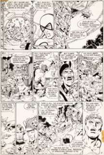  - George Pérez Crisis on Infinite Earths #3 Story Page 13 Blue Beetle Original Art (DC, 1985)....