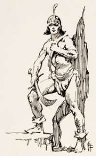 Frank Frazetta - Carson of Venus Novel Frontispiece Illustration Original Art (Ace, 1963).... | Heritage