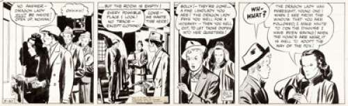 Milton Caniff Terry and the Pirates Dragon Lady Daily Comic Strip Original Art dated 5-30-39 (Chicago Tribune - N.... | Heritage