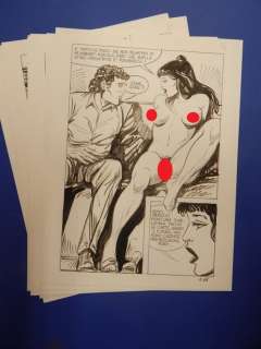 Birago Balzano | Stregoneria n. 1 - Birago Balzano - 10x Tavole Originali Erotiche "La macchina mangiacarne" - Page volante - Exemplaire unique - (1984) | Catawiki