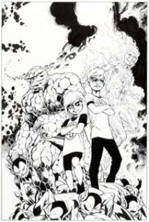Alan Davis and Mark Farmer Fantastic Four Secret Invasion #3 Cover Original Art (Marvel, 2008).... | Heritage