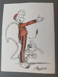Munuera, José Luis | Munuera, José Luis - Dessin original couleur - Spirou et le Marsupilami | Catawiki