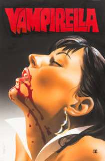 Mike Mayhew Vampirella #5 Cover Original Art (Harris, 2002). Gorgeous profile of a recently fed -