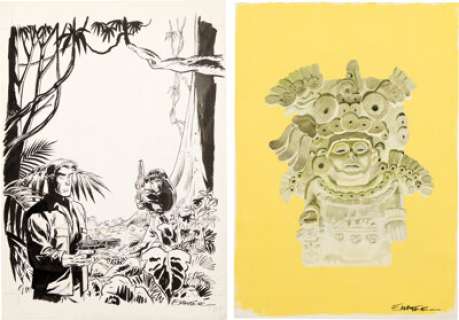 Eric Maltaite 421 Le seuil de Karlov #10 Couverture Originale (Dupuis, 1992).... (Total: 4 Original Art)