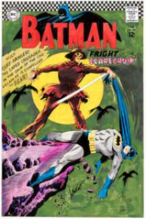 Joe Giella and Stan Goldberg Batman #189 Cover Re-Creation Original Art (undated). Joe Giella inked the -