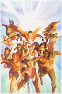 Alex Ross Project Superpowers: Chapter Two #1 Cover Original Art (Dynamite Entertainment, 2009)....