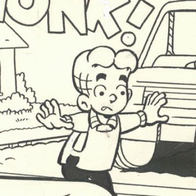 Taylor- Little Archie " TRAFFIC TOUCH", Original Art (2 pages) | Russ Cochran