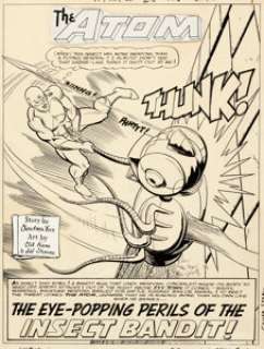 Gil Kane and Sid Greene - The Atom #26 Splash Page 1 Original Art (DC, 1966).