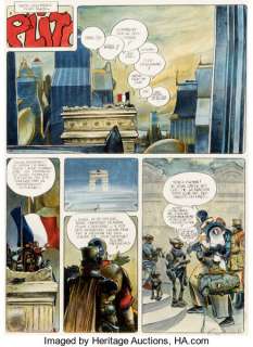 Enki Bilal | Mémoires d’Outre Espace Gare au Plitch Planche 6 (Pilote #32, 1977). Enki Bilal Mémoires d’Outre Espace Gare au Plitch Story Page 6 Original Art (Pilote #32, 1977). | Heritage