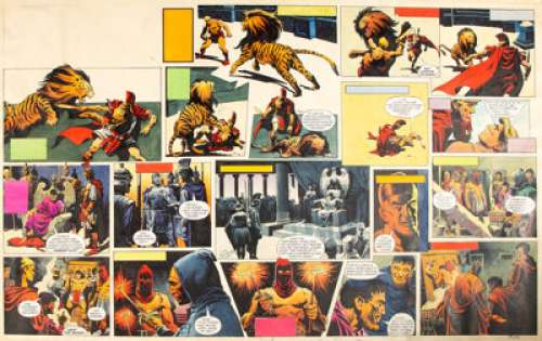 Luis Bermejo - Heros The Spartan #15 Planche 45 (Eagle Comic, 1964-65). Luis Bermejo Heros The Spartan #15 Story Page 45 Original Art (Eagle Comic, 1964-65).