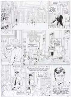 Philippe Aymond - Lady S: Une Taupe Ã  Washington Tome 5 Planche 25 (Dupuis 2008). Philippe Aymond Lady S: Une Taupe Ã  Washington #5 Story Page 25 Original Art (Dupuis 2008).
