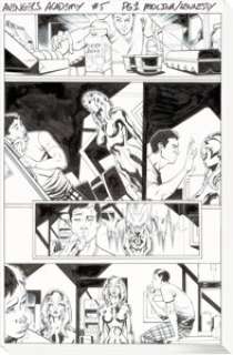 Marvel Artist - Andrew Hennessy [Mike McKone printed blue lines] Avengers Academy #5 Complete 22-Page Story "Fame" Original Art (M... (Total: 22 Original Art)