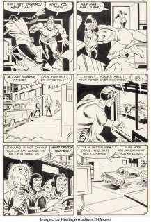 Ditko, Steve - Steve Ditko T.H.U.N.D.E.R. Agents #18 Dynamo Story Page 8 Original Art (Tower, 1968)....