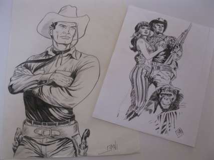 Hajdarevic, Osman | Hajdarevic, Osman - 2x Originele tekening - Tex Willer - (2020) | Catawiki