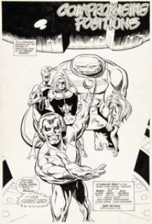 Smith, Tod - Tod Smith and Mike DeCarlo Omega Men #10 Splash Page Original Art (DC, 1984)....