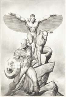 Granov, Adi - Adi Granov Captain America: Hail Hydra #3 Cover Original Art (Marvel, 2011)....