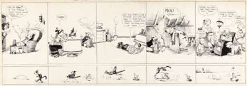 Herriman, George - George Herriman The Dingbat Family / Krazy Kat Comic Strip Original Art (King Features Syndicate, c. 1912)....