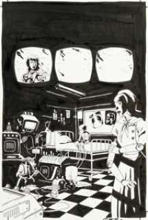 Gabriel Ba The Umbrella Academy #3 Splash Page 8 Original Art (Dark Hoses Comics, 2007). ...