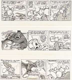 Kilgore, Al - Al Kilgore Bullwinkle Daily Comic Strip Original Art Group of 3 (Bell-McClure Syndicate Feature, 1964).... (Total: 3 Original Art)