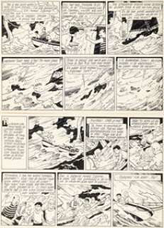 Bob de Moor Les Aventures de l‘Oncle Zigomar Story Page Original Art (Bédescope, c. 1950s)....