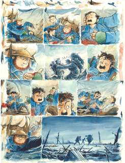 LES GODILLOTS, Marko, tome 1, 2011, planche n°18, aquarelle, papier,… | Bamboo Edition