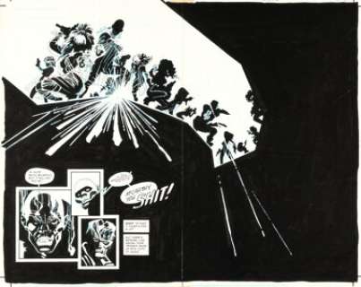 Frank Miller - Sin City: The Big Fat Kill #5 Double Splash Pages 30-31 Original Art (Dark Horse, 1995)....
