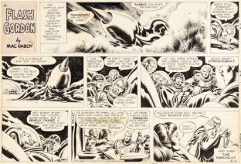 Mac Raboy - Flash Gordon Sunday Comic Strip Original Art dated 6-5-60 (King Features Syndicate, 1960).