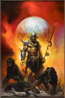 Ken Kelly Ken Kelly Fantasy Art Trading Cards "Dante‘s Inferno" Box Art/Card #1 Painting Original Art (FGP, 1992).