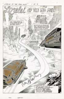 Dell Barras and Butch Burcham Lorelei of the Red Mist #1 Complete 32-Page Story Original Art and Agreement Signed by Ray Bradbury (Conquest Press, 1992). (Total: 33 Original Art)